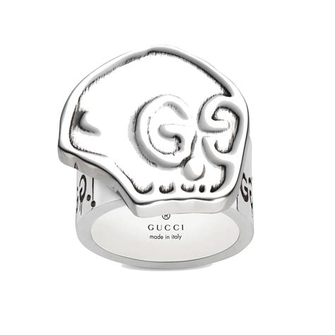 gucci skull ring men|paved silver Gucci nail ring.